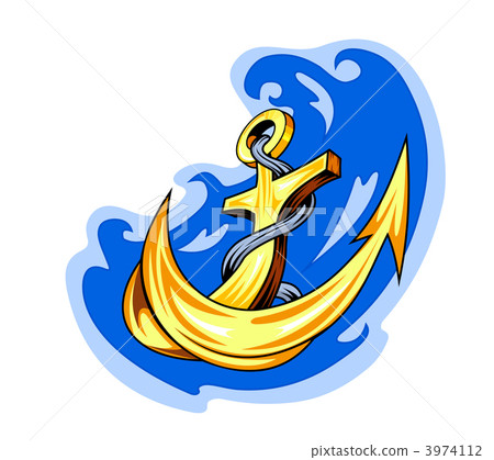 Sailor tattoo - anchor in water Sailor tattoo - anchor in water 3974112
