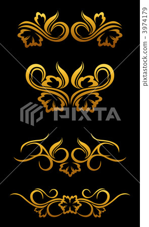 Golden floral border 3974179