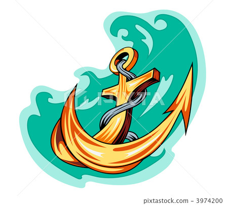 Sailor tattoo - anchor in water Sailor tattoo - anchor in water 3974200