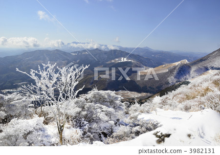 從Tsurumidake山峰別府索道站 從Tsurumidake山峰別府索道站 3982131