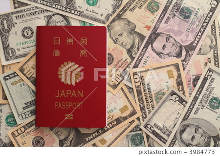 Passport and US Dollar Passport and US Dollar 3984773