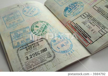 Passport visa 3984792