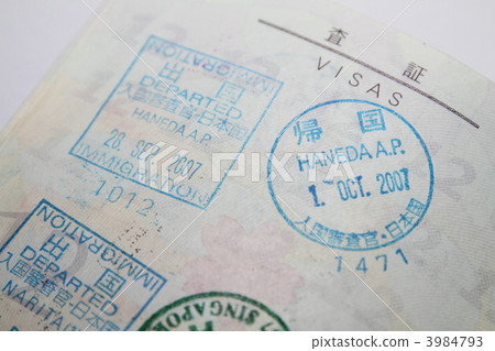Passport visa 3984793