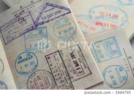 Passport visa 3984795