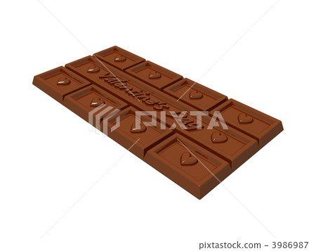 valentine chocolate, three-dimensional, real 3986987