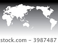World map grayscale 3987487