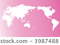 World Map Pink 3987488