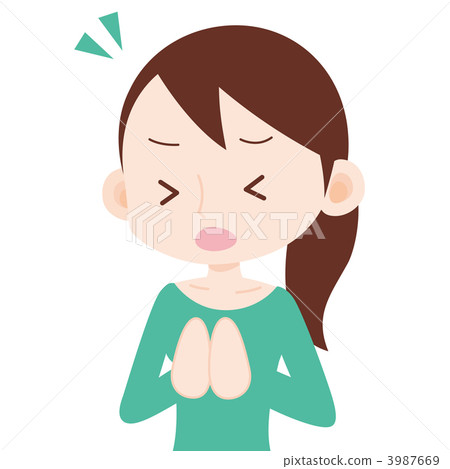 Female upper body apologize 3987669