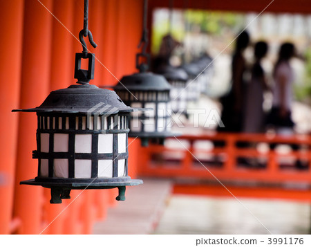 掛燈籠 嚴島神社 燈籠 3991176