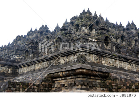 我仰望日惹的佛教Dhour寺廟 3991970