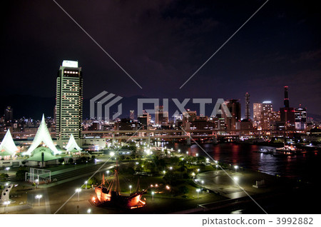 港口的夜景 港口的夜景 3992882