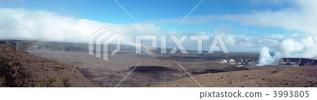 Volcano and Rainbow in Hawaii 3993805
