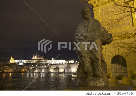 Charles bridge Smetana statue 3994756