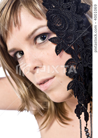 Model and her shawl Model and her shawl 4001069
