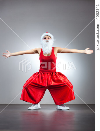 Young woman in funny sunta clothing Young woman in funny sunta clothing 4002341