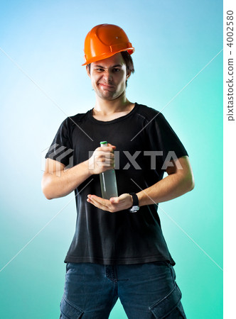 Workman with bottle Workman with bottle 4002580
