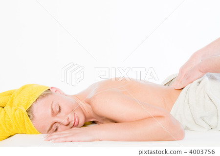 Wellness girl series massage lower back Wellness girl series massage lower back 4003756