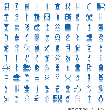 100 blue icons 4004192