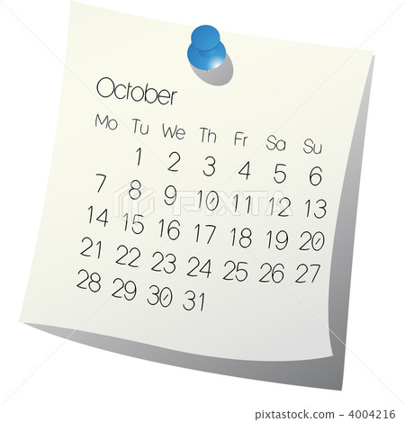 2013 October calendar 스톡일러스트 4004216 PIXTA