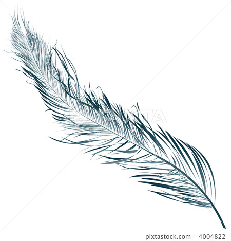 Blue feather - Stock Illustration [4004822] - PIXTA