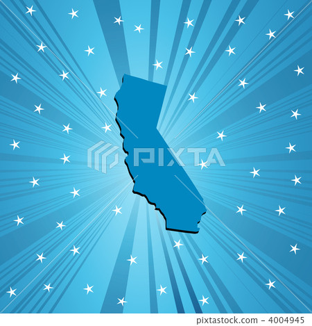 Blue California map Blue California map 4004945