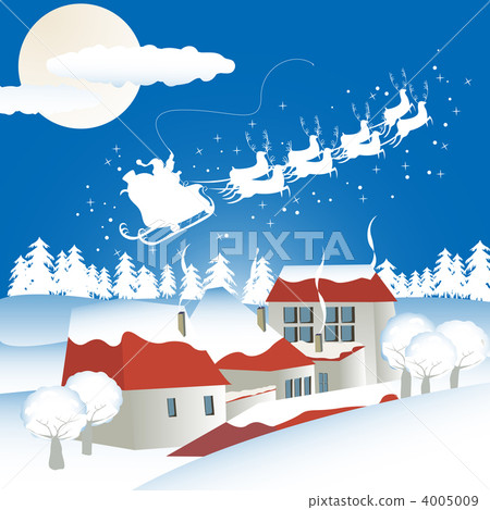 Christmas background with santa 4005009