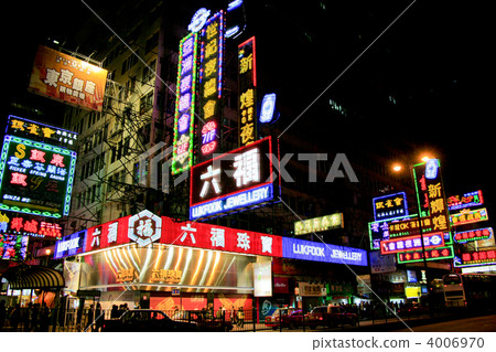 Nathan Road in Hong Kong Night view 4006970