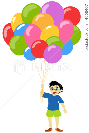 Litlle boy with baloons Litlle boy with baloons 4008407