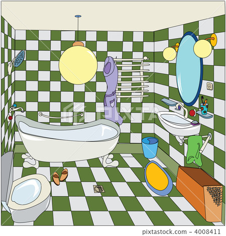插图素材: little bathroom