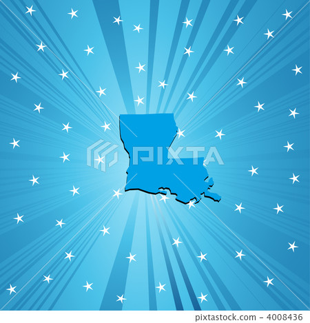 Blue map of Lousiana Blue map of Lousiana 4008436
