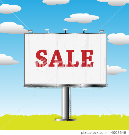 outdoor billboard with sale sign 4008646