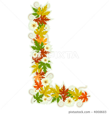 Pattern floral letter L 4008683