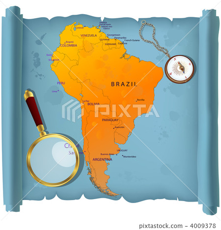 South America map on a roll 4009378