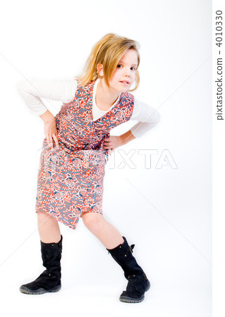 Blond child posing fashion style 4010330