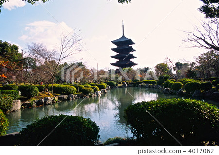 Toji（Kaigokuji寺）（京都市南區）的“五重塔” 4012062
