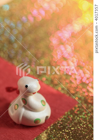 白蛇 新年賀卡材料 蛇 4017357