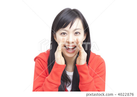 A woman calling out 4022876