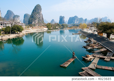 Scenery of Yangshuo County, China 4023685