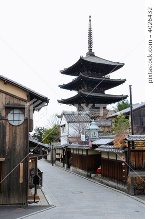 北海道寺，八坂塔和舊首都的街道 4026432