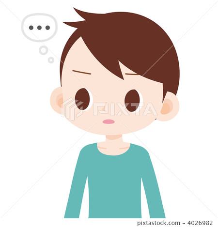 Boys upper body expressionless expression - Stock Illustration [4026982 ...