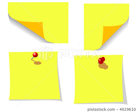 Different note papers with pins Different note papers with pins 4029610
