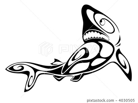 Illustrative Shark Tattoo