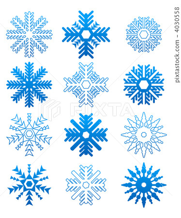 Set of snowflakes Set of snowflakes 4030558