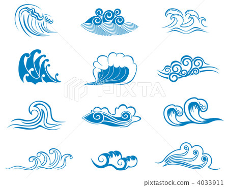 Set of wave symbols 4033911