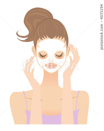 A woman who plays a seat mask pack A woman who plays a seat mask pack 4035294