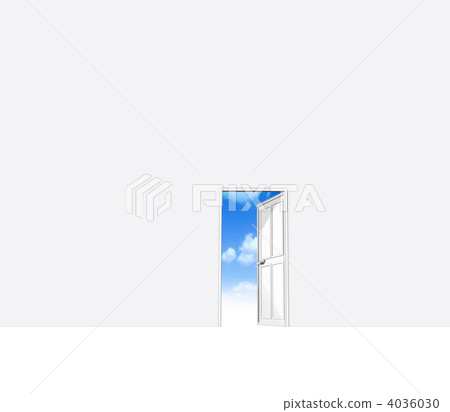 在藍天/世界地圖的門 4036030
