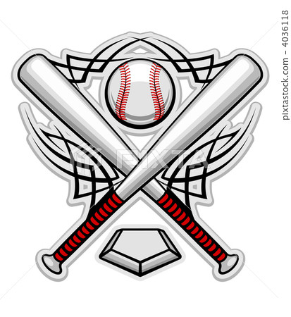 Color baseball emblem - Stock Illustration [4036118] - PIXTA