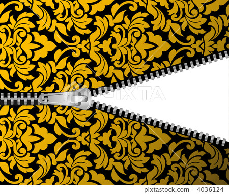 Seamless damask background with zipper Seamless damask background with zipper 4036124