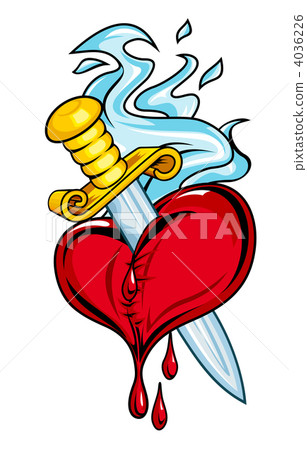 Heart with sword 4036226