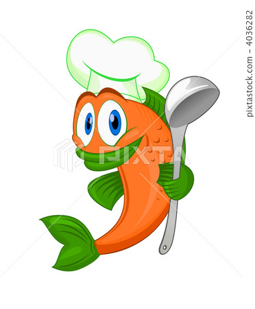 Cartoon cook fish 4036282